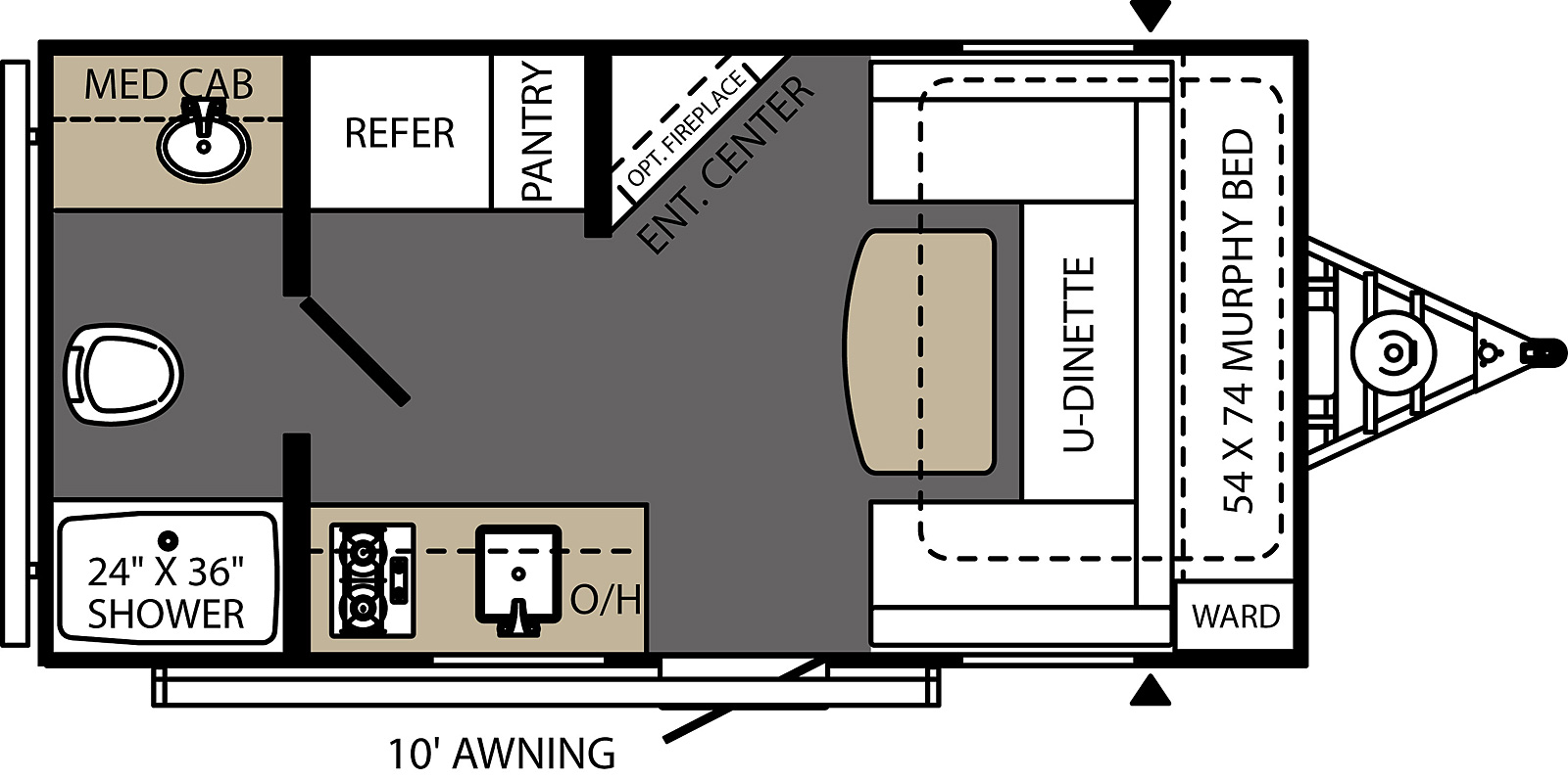 2022 FOREST RIVER VIKING 162RBU, , floor-plans-day image number 0