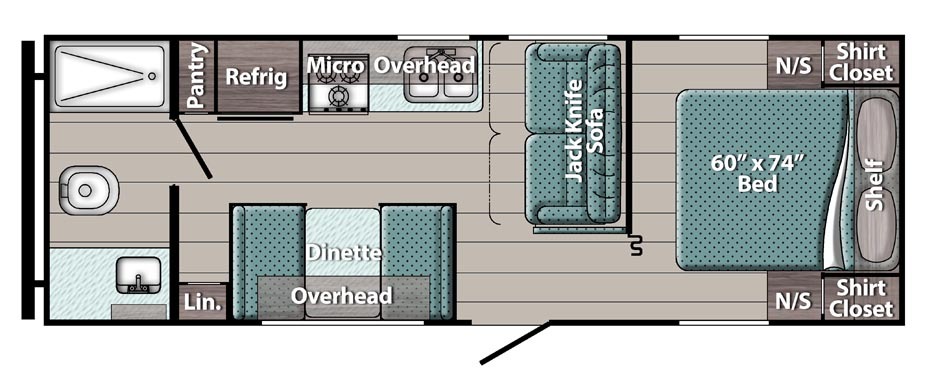 2022 GULFSTREAM AMERI-LITE 241RB, , floor-plans-day image number 0