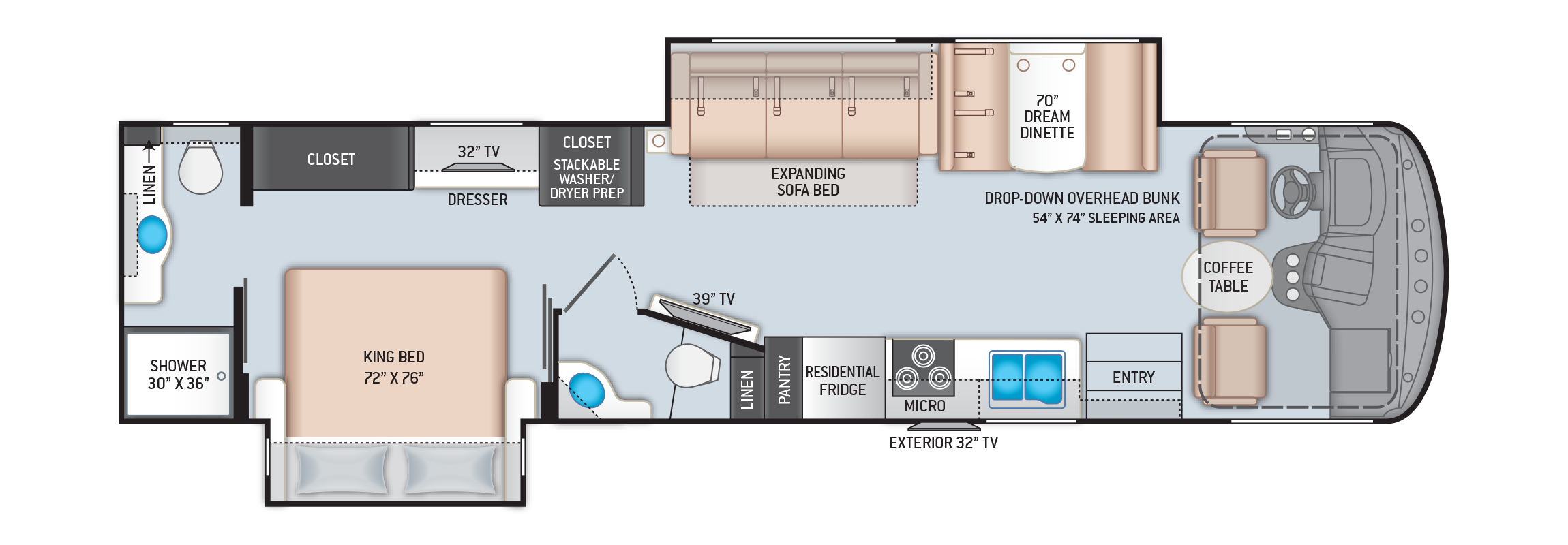 2024 THOR MOTOR COACH HURRICANE 35M*22, , floor-plans-day image number 0