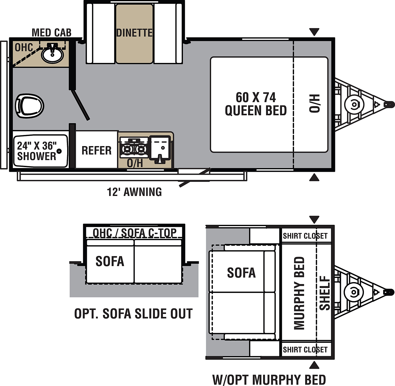 2022 FOREST RIVER VIKING 17FQS, , floor-plans-day image number 0