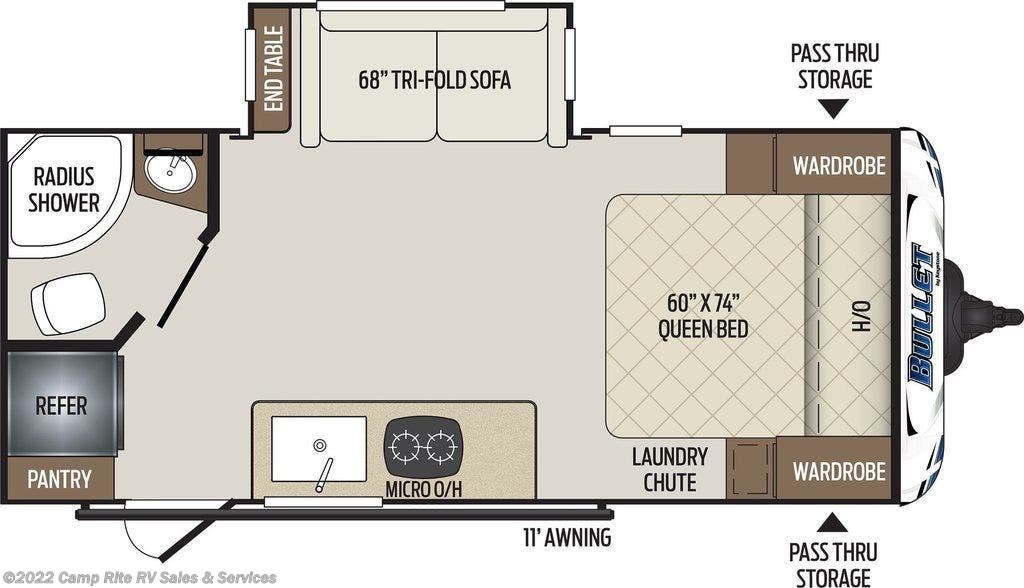 2023 KEYSTONE CROSSFIRE 1850RB, , floor-plans-day image number 0