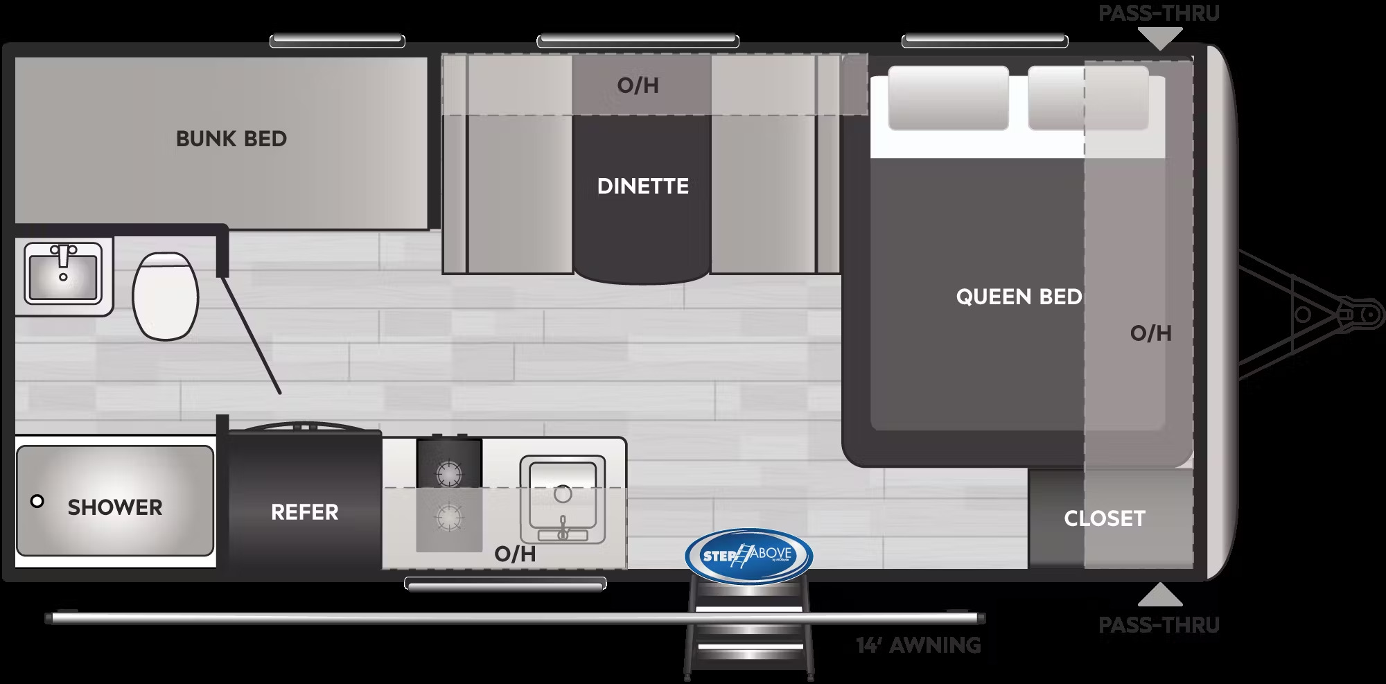 2022 KEYSTONE SPRINGDALE 1800BH, , floor-plans-day image number 0