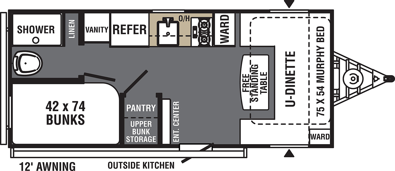 2022 FOREST RIVER VIKING 182DBU, , floor-plans-day image number 0