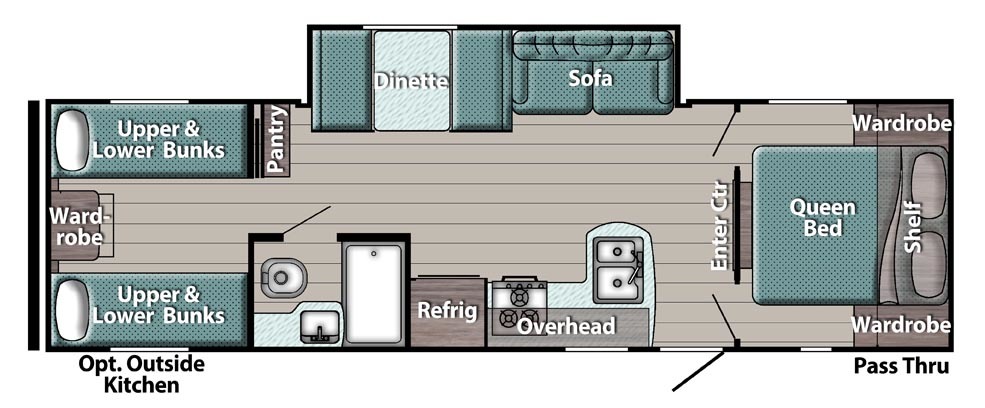 2022 GULFSTREAM AMERI-LITE 279BH, , floor-plans-day image number 0