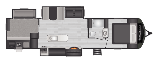 2022 KEYSTONE SPRINTER LIMITED 341BIK, , floor-plans-day image number 0