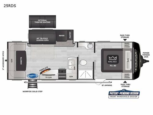 2024 KEYSTONE COUGAR 1/2 TON 25RDSWE, , floor-plans-day image number 0