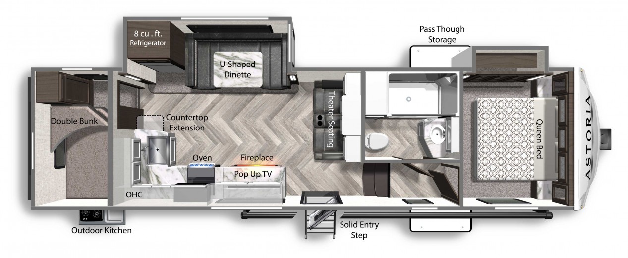 2022 DUTCHMEN ASTORIA 2943BHF, , floor-plans-day image number 0