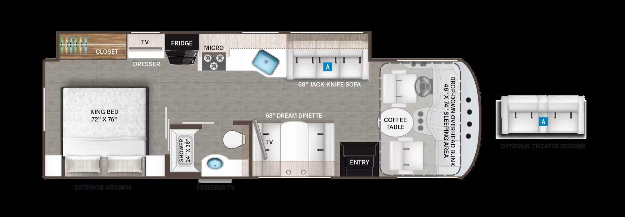 2023 THOR MOTOR COACH HURRICANE 29M*22, , floor-plans-day image number 0