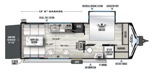 2024 EAST TO WEST RV ALTA 2400KTH, , floor-plans-day image number 0