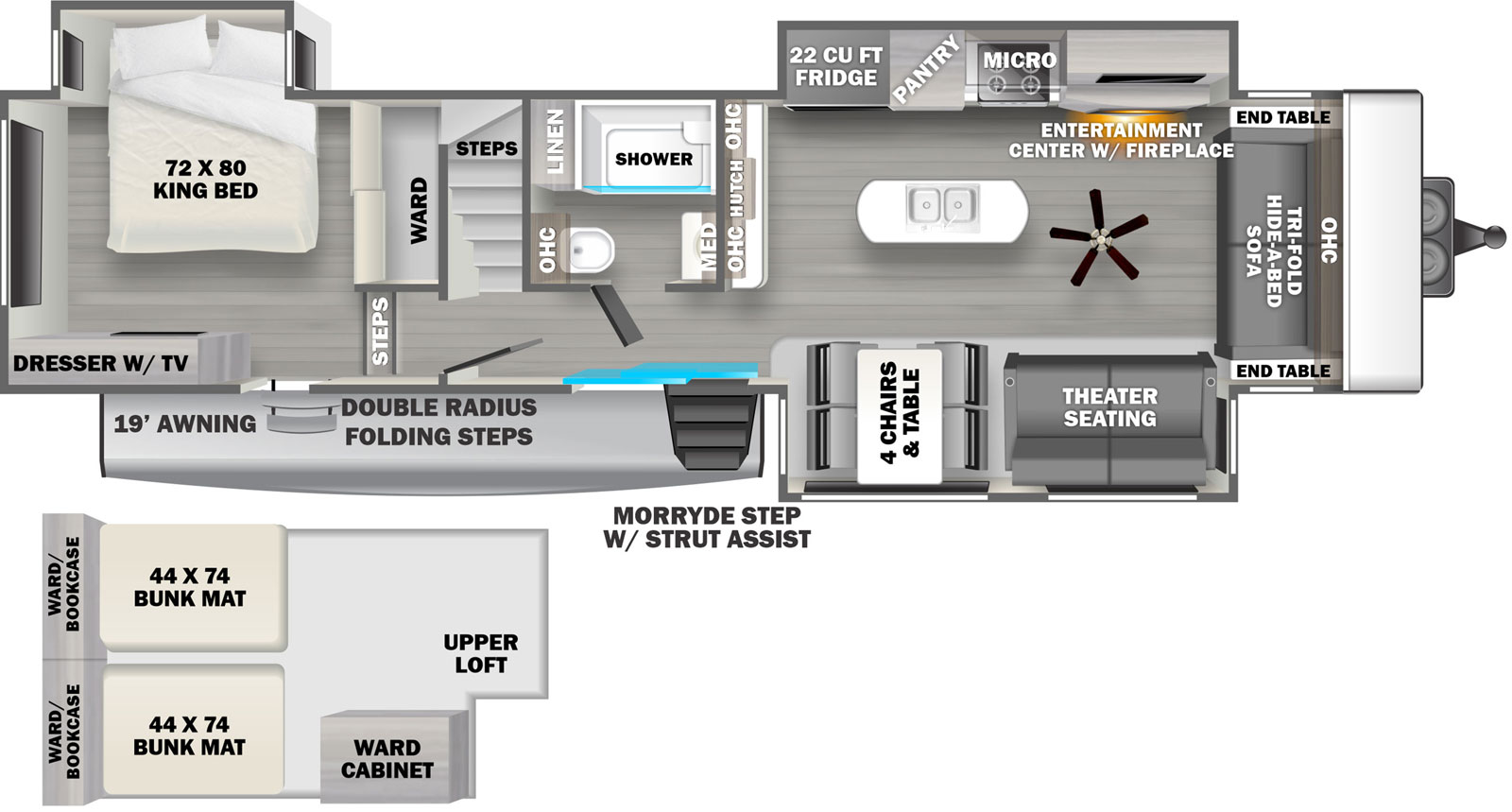 2023 FOREST RIVER SIERRA 399LOFT, , floor-plans-day image number 0