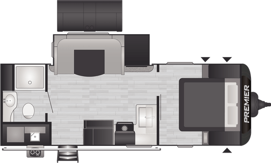 2022 KEYSTONE PREMIER 23RBPR, , floor-plans-day image number 0