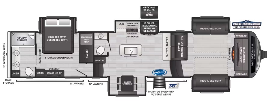 2024 KEYSTONE MONTANA 3761FL, , floor-plans-day image number 0