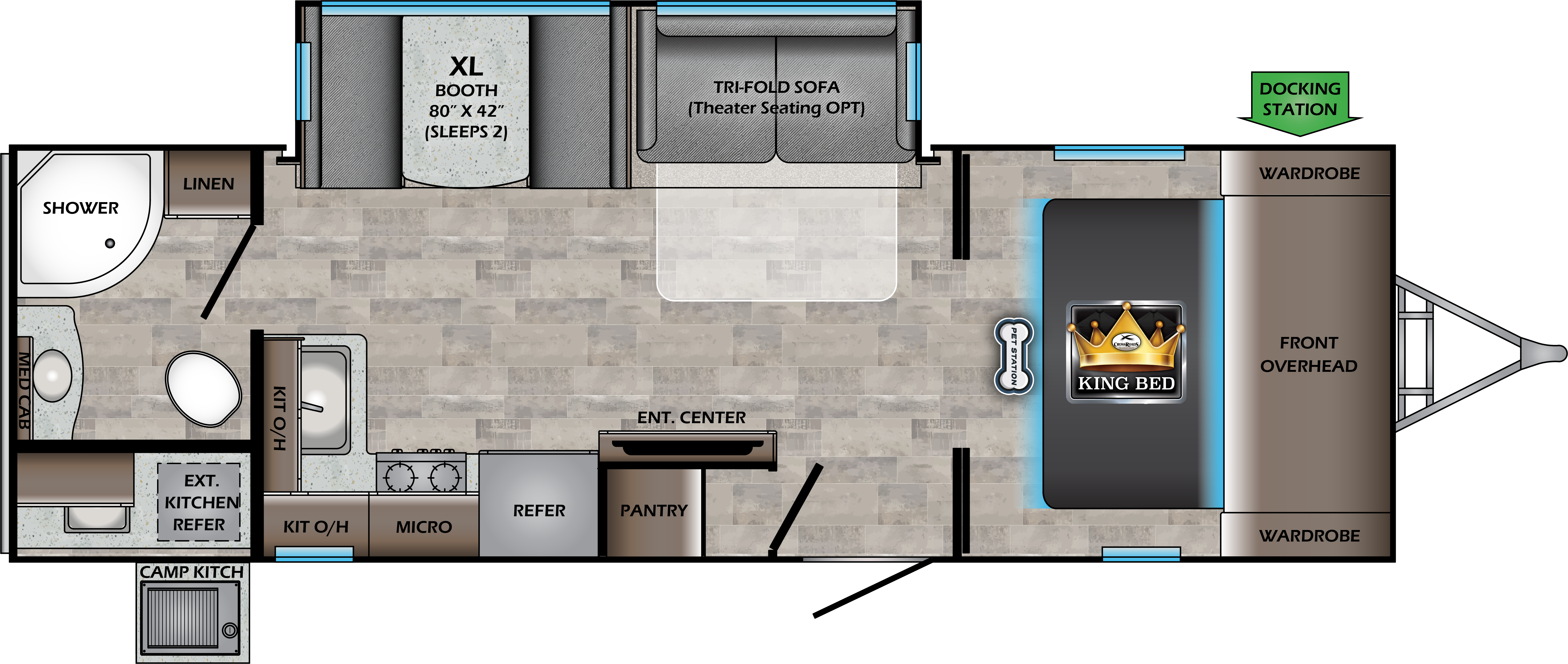 2024 CROSSROADS SUNSET TRAIL 253RB, , floor-plans-day image number 0