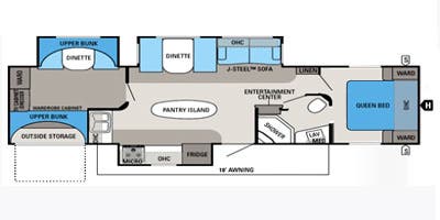 2013 JAYCO EAGLE 334RBTS, , floor-plans-day image number 0