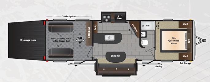 2016 KEYSTONE IMPACT IP303, , floor-plans-day image number 0