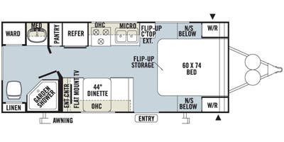 2013 FOREST RIVER ROCKWOOD 2304, , floor-plans-day image number 0