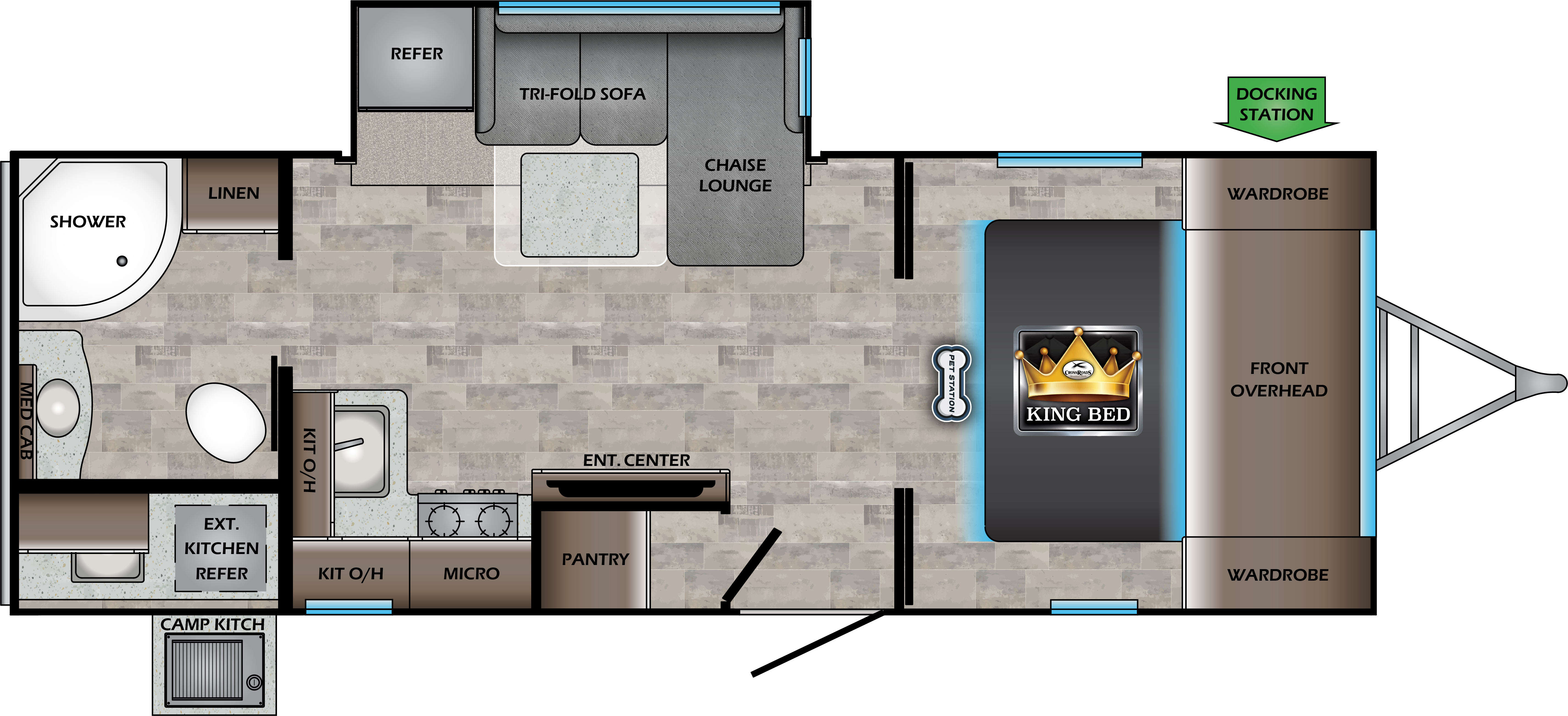 2022 CROSSROADS SUNSET TRAIL 222RB, , floor-plans-day image number 0