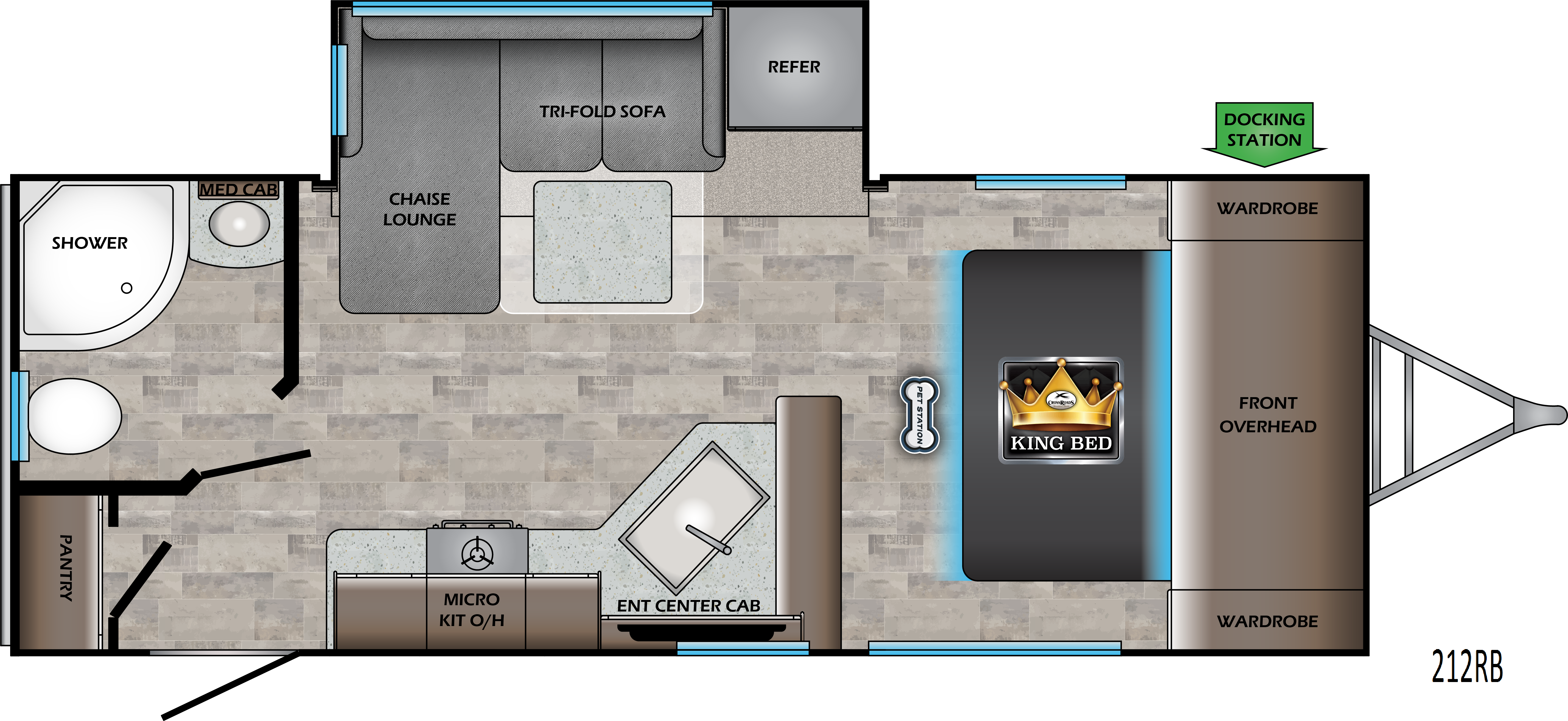 2022 CROSSROADS SUNSET TRAIL 212RB, , floor-plans-day image number 0