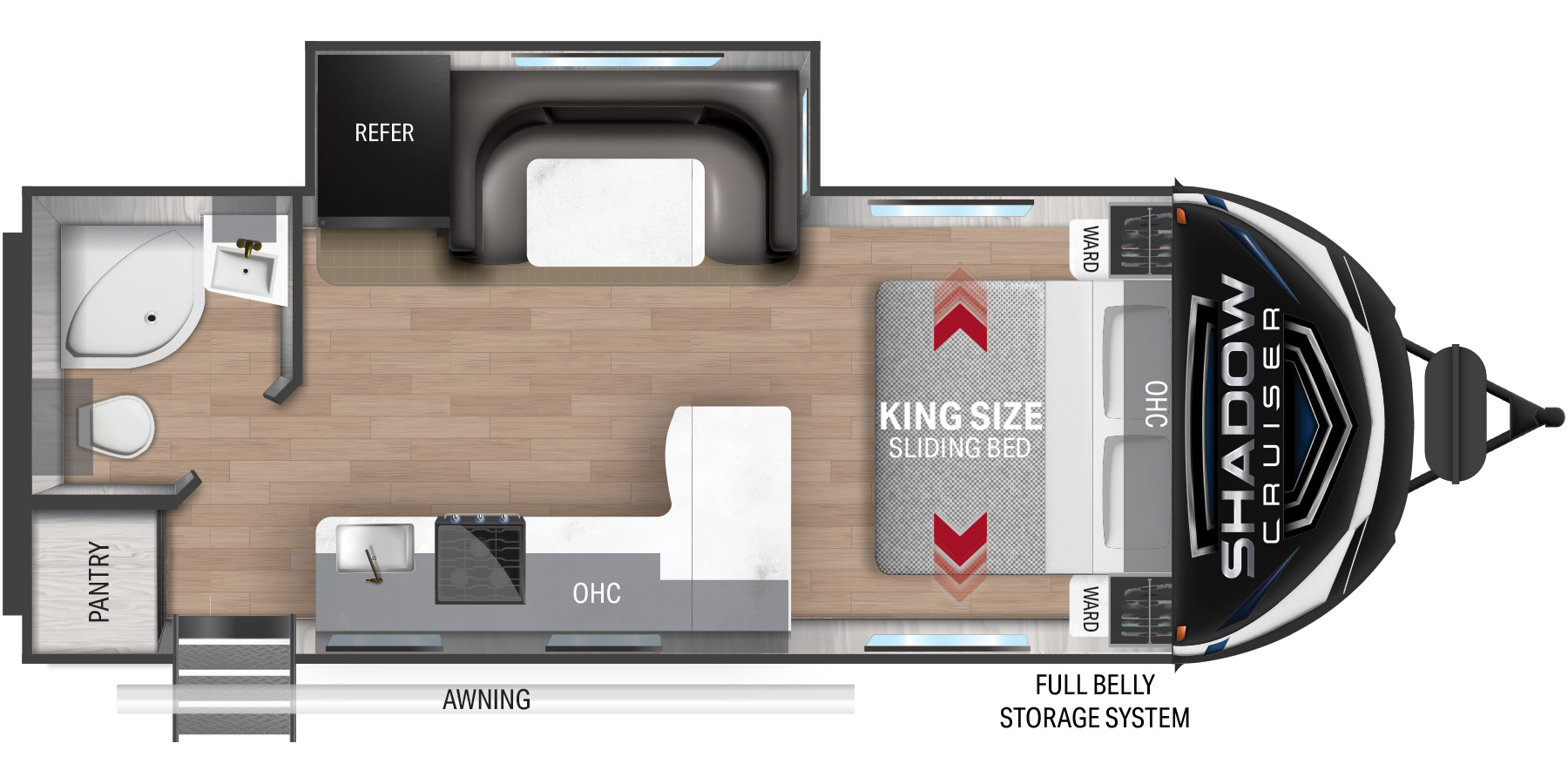 2022 CRUISER RV SHADOW CRUISER 225RBS, , floor-plans-day image number 0