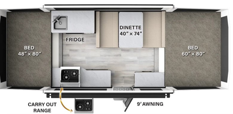 2024 FOREST RIVER ROCKWOOD 1940LTD, , floor-plans-day image number 0