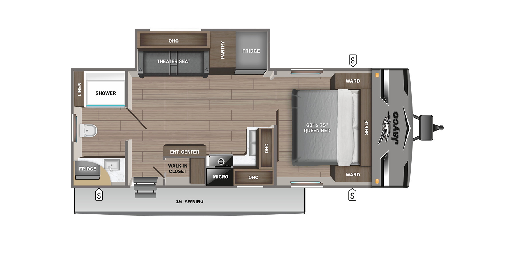 2023 JAYCO JAY FLIGHT 240RBSW, , floor-plans-day image number 0