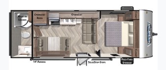 2019 FOREST RIVER CRUISE LITE 241BHXL, , floor-plans-day image number 0