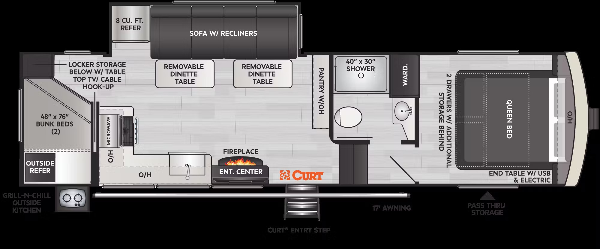 2022 KEYSTONE ARCADIA 3370BH, , floor-plans-day image number 0