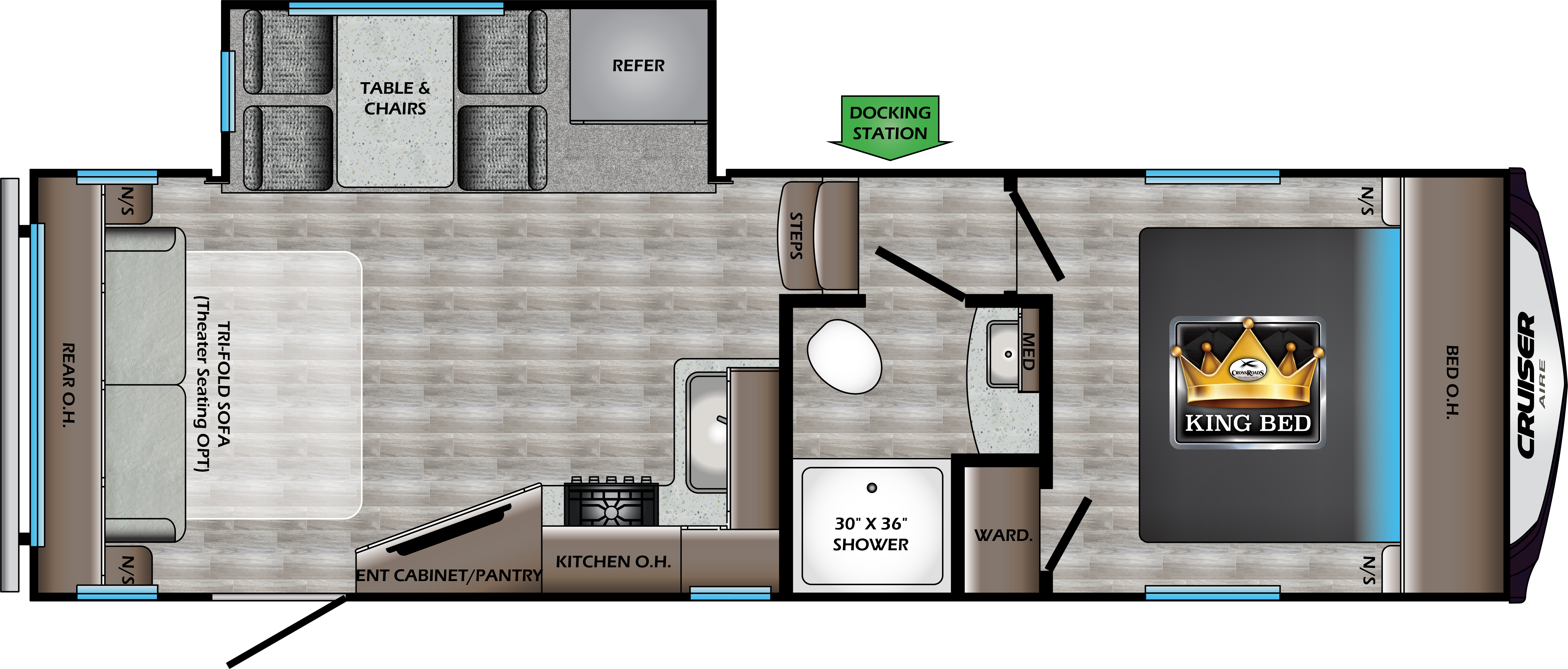 2022 CROSSROADS CRUISER 24RL, , floor-plans-day image number 0