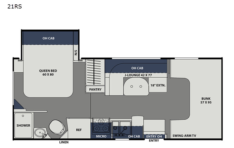 2023 COACHMEN FREELANDER 22XG, , floor-plans-day image number 0