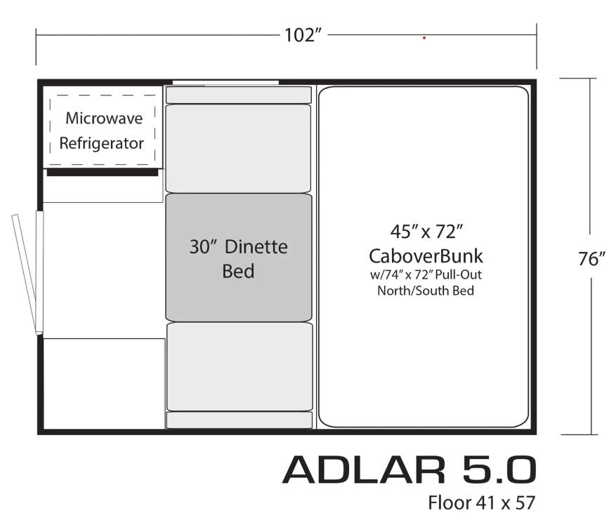 2024 SOARING EAGLE CAMPERS ADLAR 5.0, , floor-plans-day image number 0