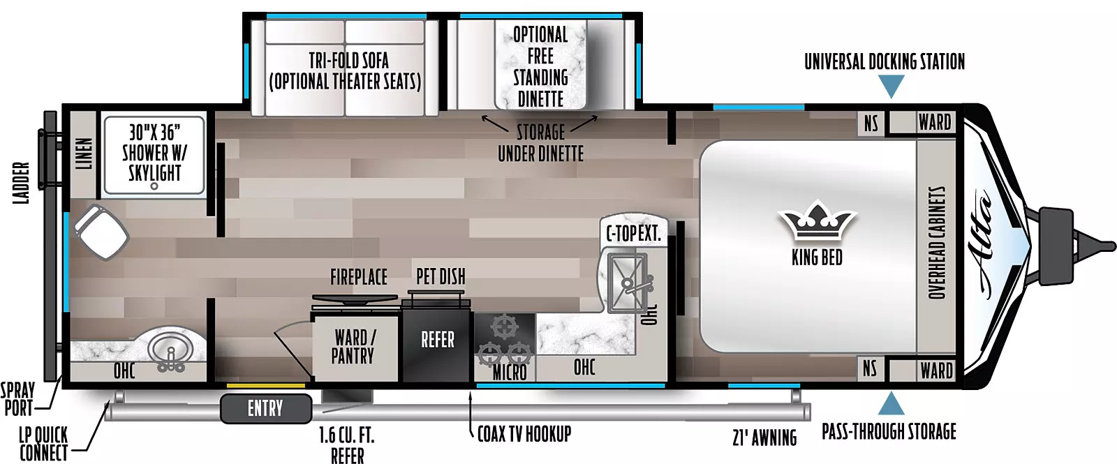 2024 EAST TO WEST RV ALTA 2600KRB, , floor-plans-day image number 0