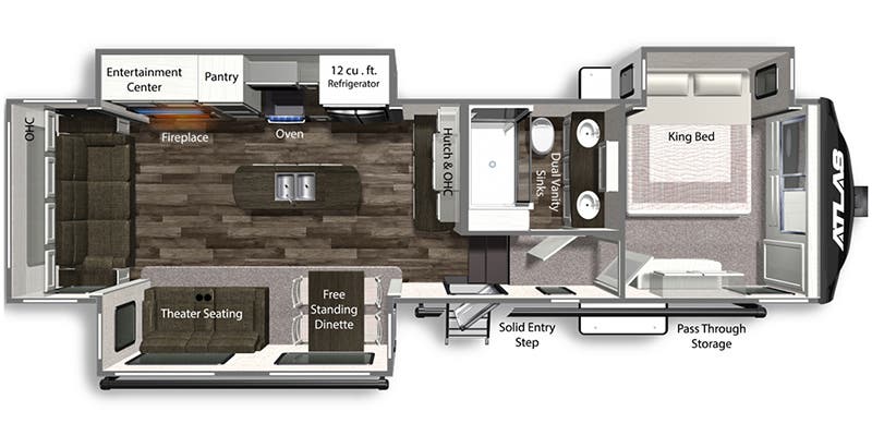 2022 DUTCHMEN ATLAS 3172RLKB, , floor-plans-day image number 0