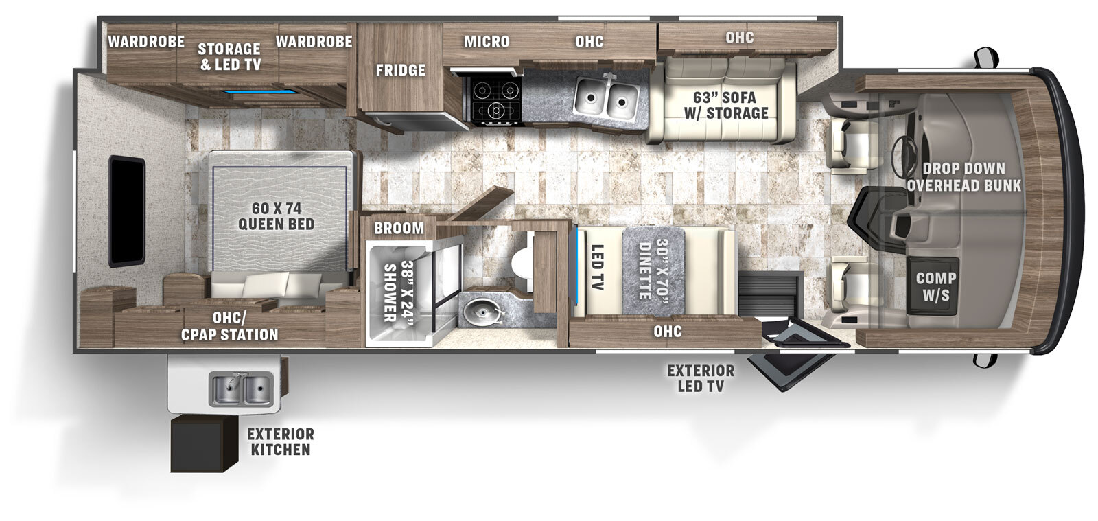 2023 COACHMEN PURSUIT 29SSPF*22, , floor-plans-day image number 0