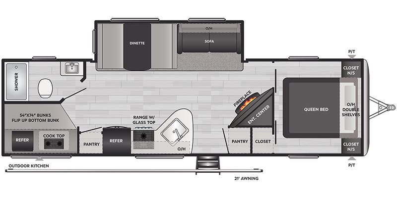 2022 KEYSTONE SPRINGDALE 295BH, , floor-plans-day image number 0