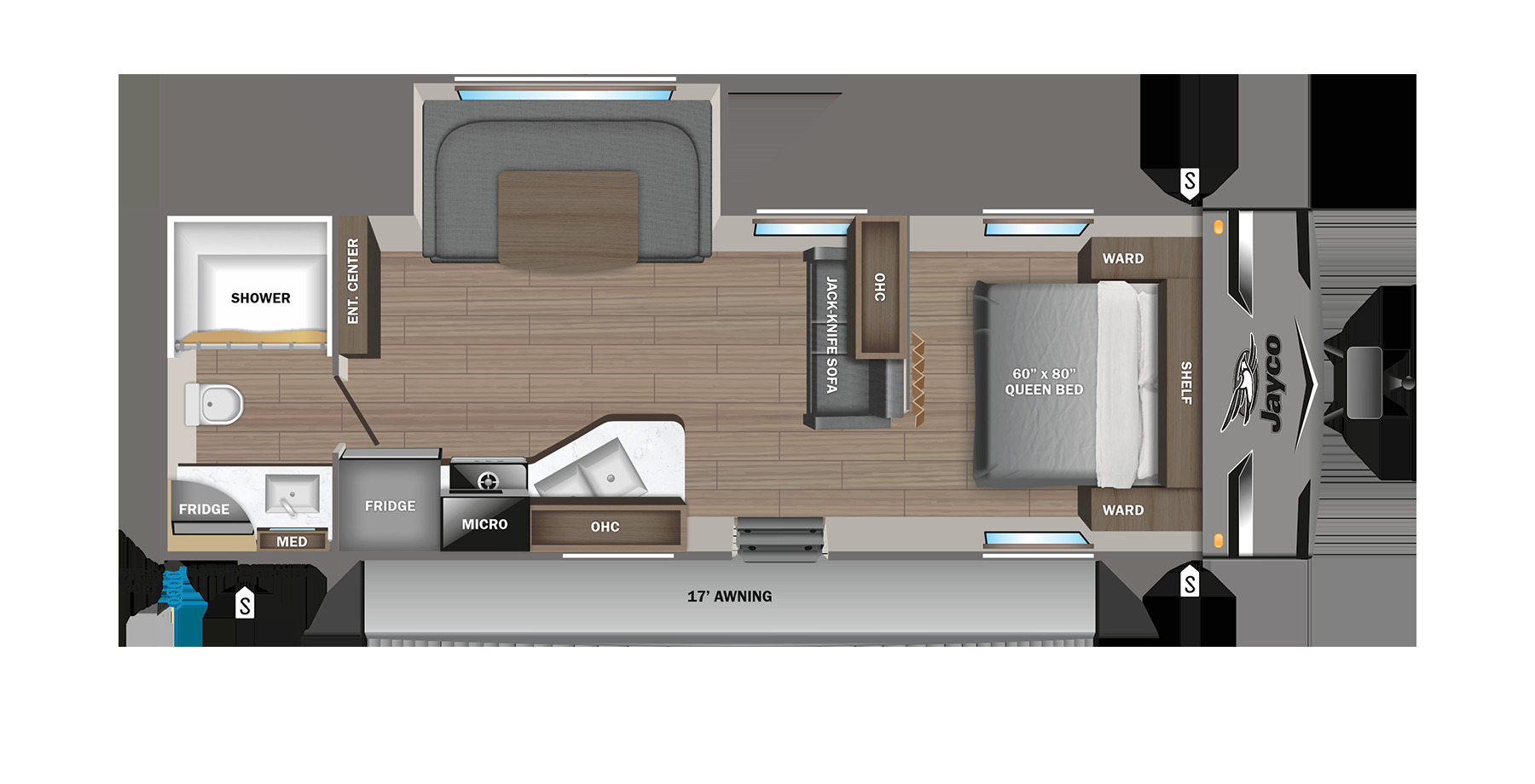 2024 JAYCO JAY FLIGHT 247RBS, , floor-plans-day image number 0