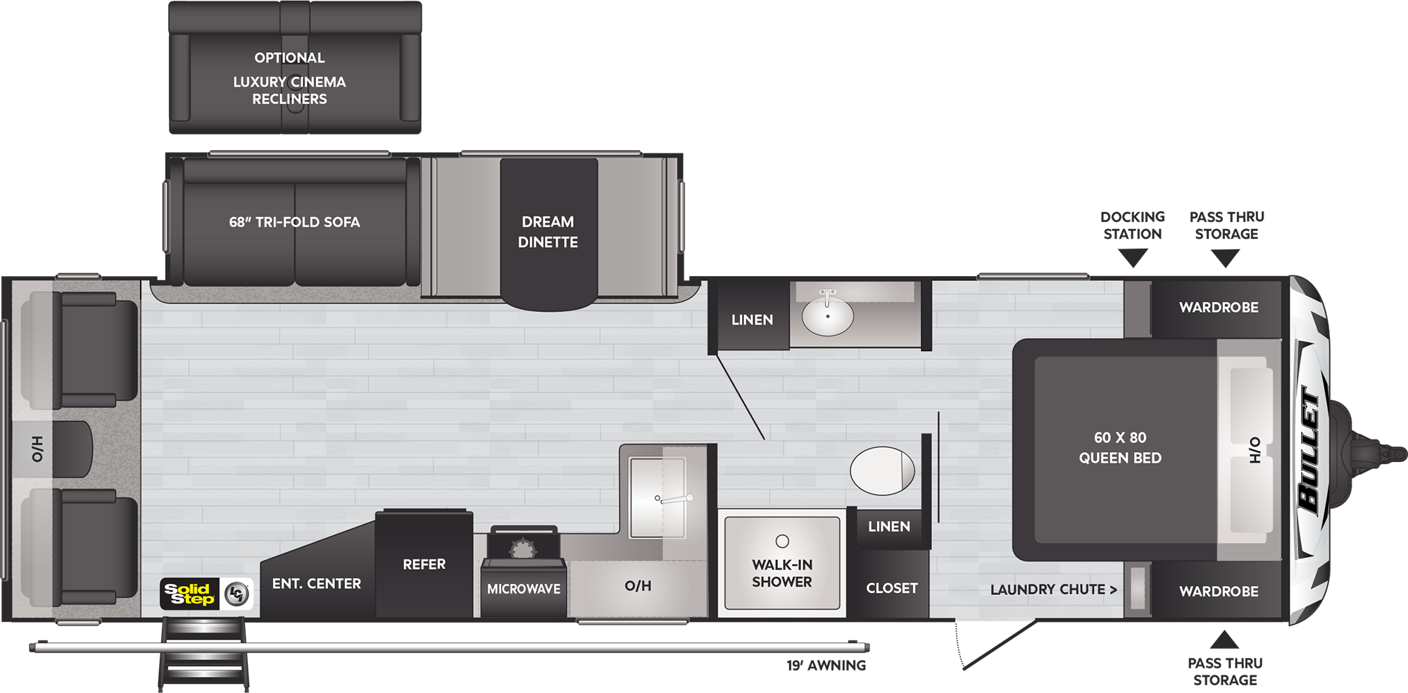 2022 KEYSTONE BULLET 291RLSWE, , floor-plans-day image number 0