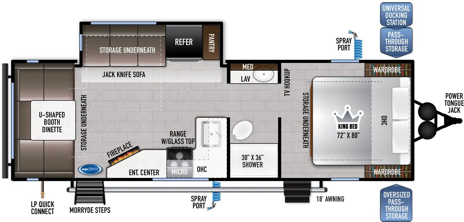 2024 EAST TO WEST RV DELLA TERRA 251RD, , floor-plans-day image number 0