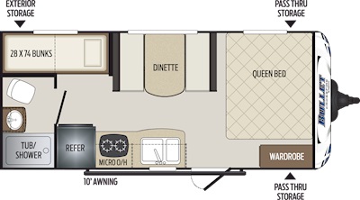 2022 KEYSTONE CROSSFIRE 1700BH, , floor-plans-day image number 0