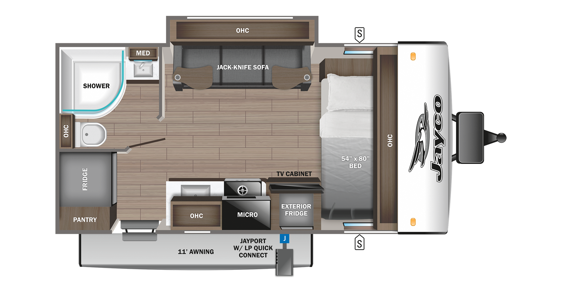 2024 JAYCO MICRO 166FBS, , floor-plans-day image number 0