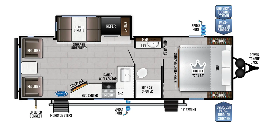 2024 EAST TO WEST RV DELLA TERRA 251RD, , floor-plans-day image number 0