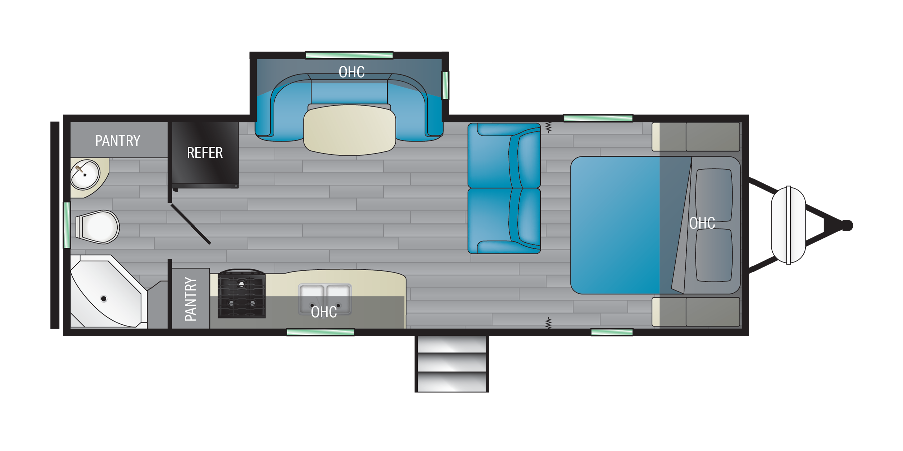 2019 HEARTLAND NORTHTRAIL 22FBS, , floor-plans-day image number 0