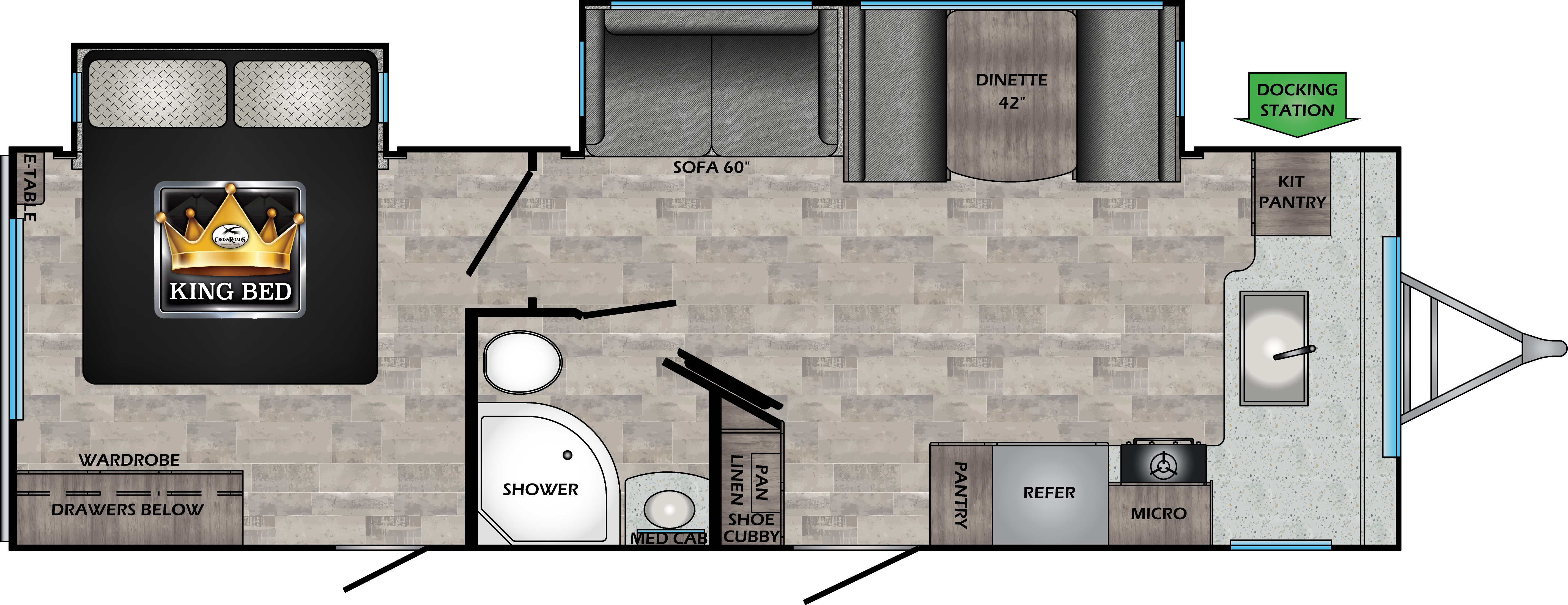 2023 CROSSROADS SUNSET TRAIL 269FK, , floor-plans-day image number 0