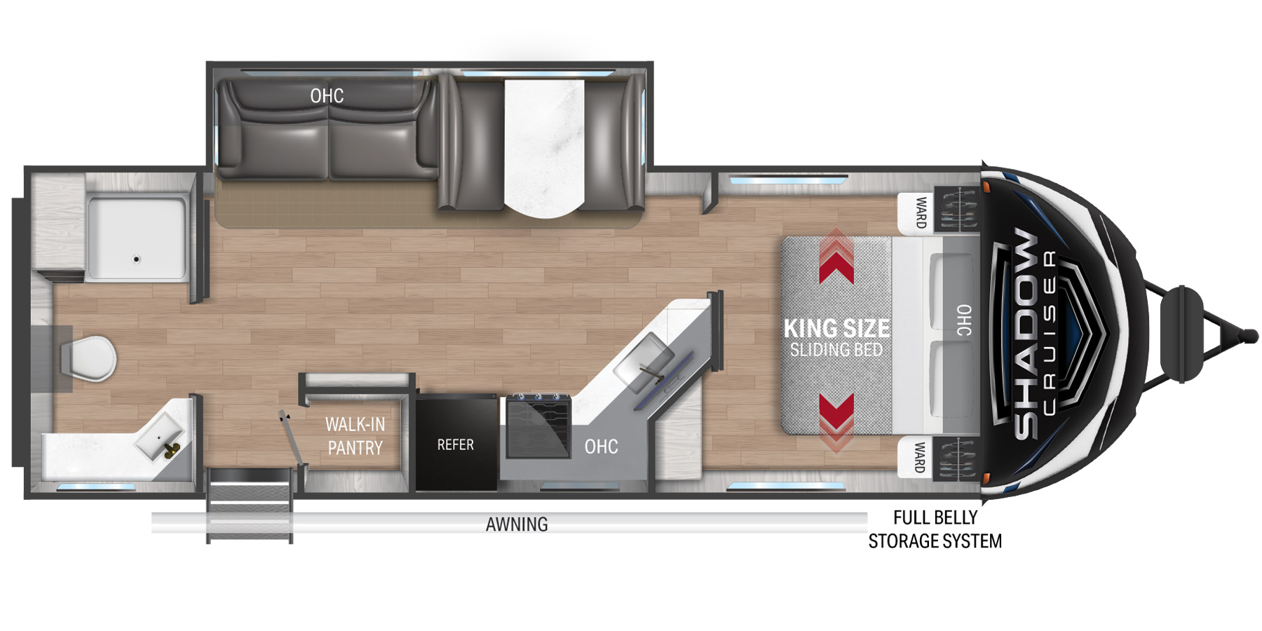 2022 CRUISER RV SHADOW CRUISER 260RBS, , floor-plans-day image number 0