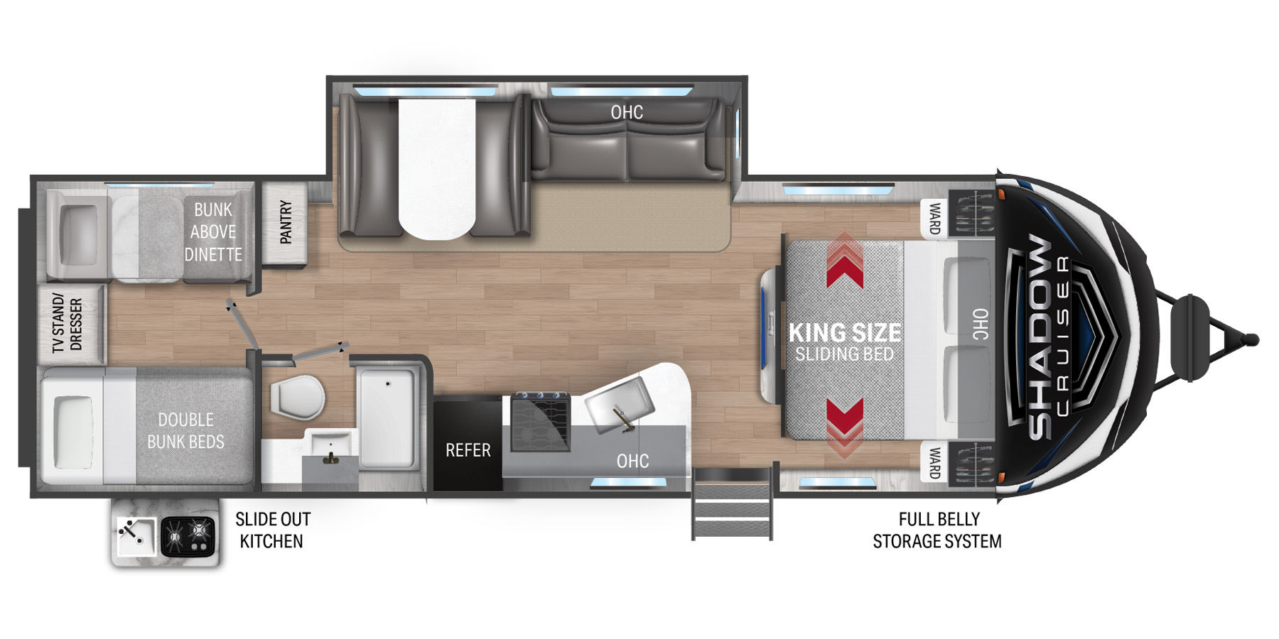 2022 CRUISER RV SHADOW CRUISER 280QBS, , floor-plans-day image number 0