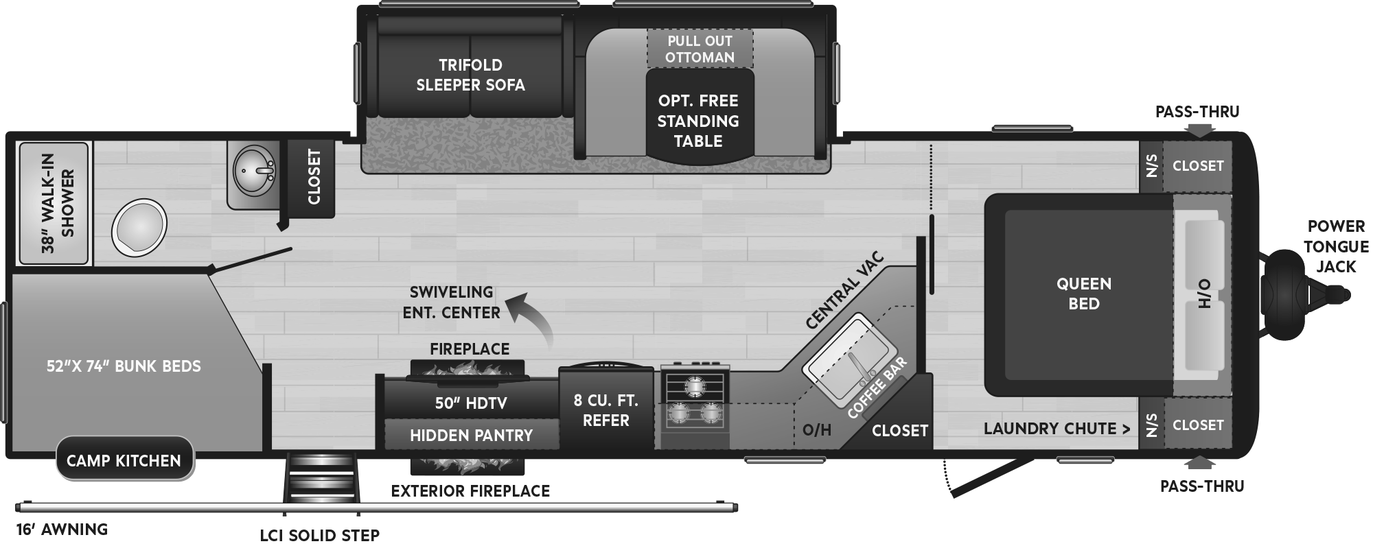 2022 KEYSTONE HIDEOUT 29DFSWE, , floor-plans-day image number 0