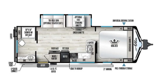 2024 EAST TO WEST RV ALTA 2600KRB, , floor-plans-day image number 0