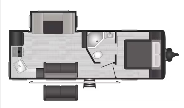 2024 KEYSTONE HIDEOUT 24RKSWE, , floor-plans-day image number 0